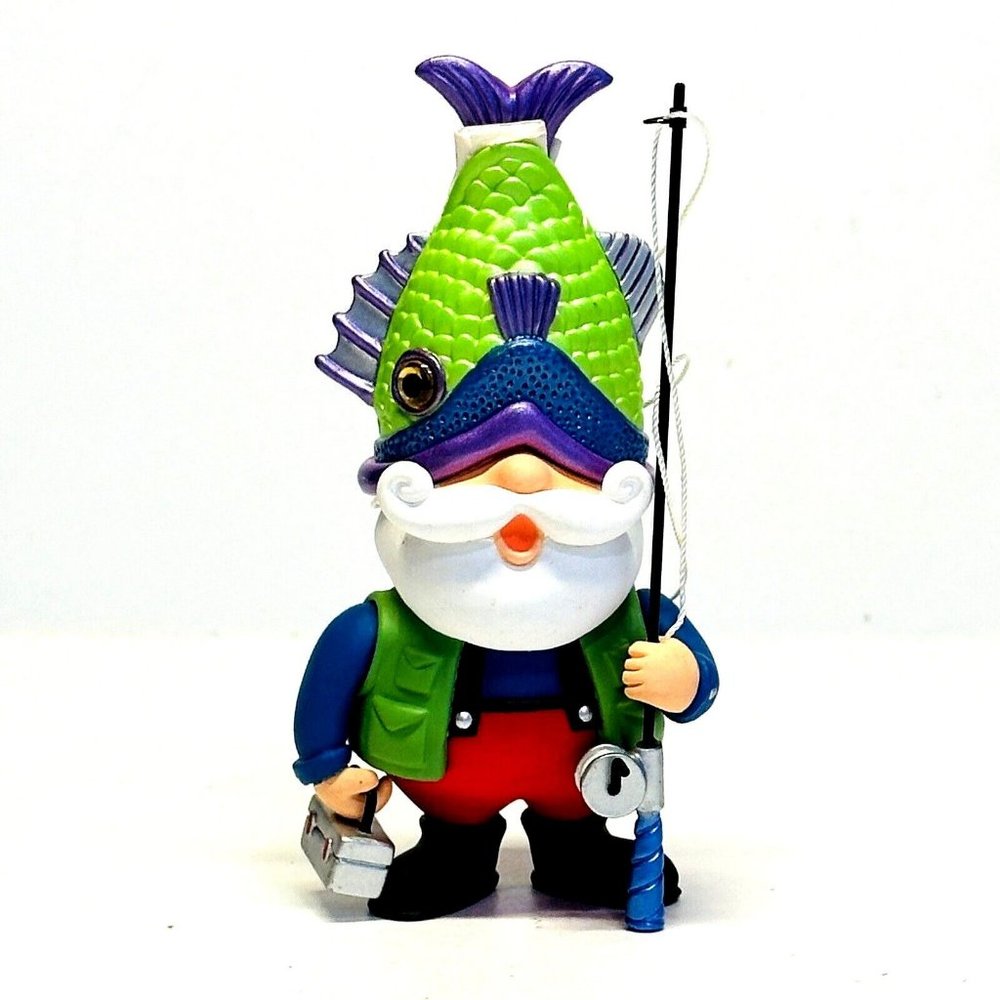 Hallmark Keepsake Catch of the Day Santa Fishing Ornament 2004 VTG - Picture 3 of 9